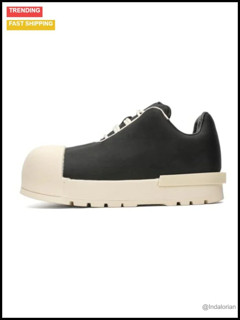 Avant-Garde Punk Chunky Platform Sneakers Men's Lace-Up Low-Top Fashion